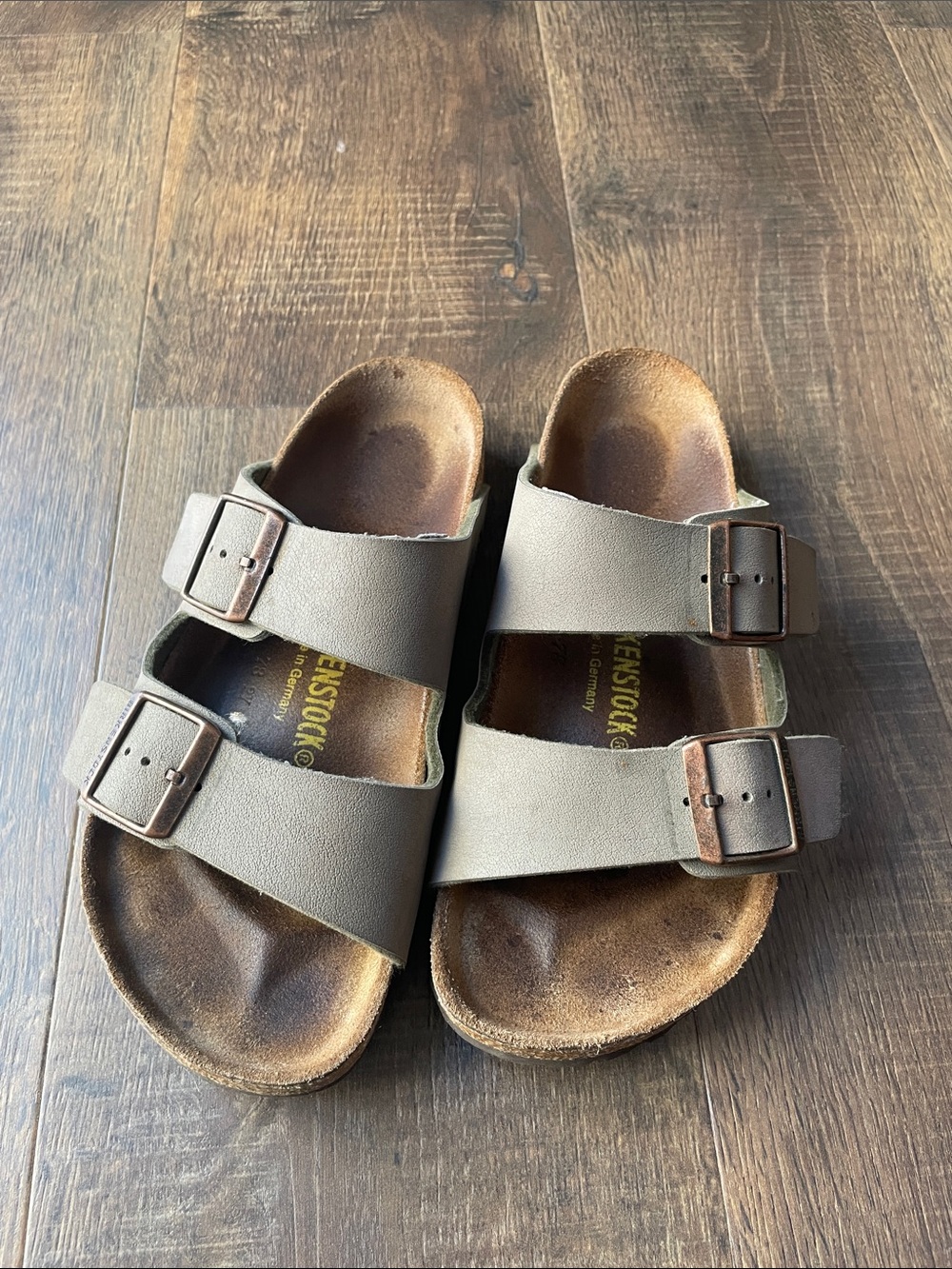 Birkenstock Arizona Two-Strap Sandals in Taupe Brown